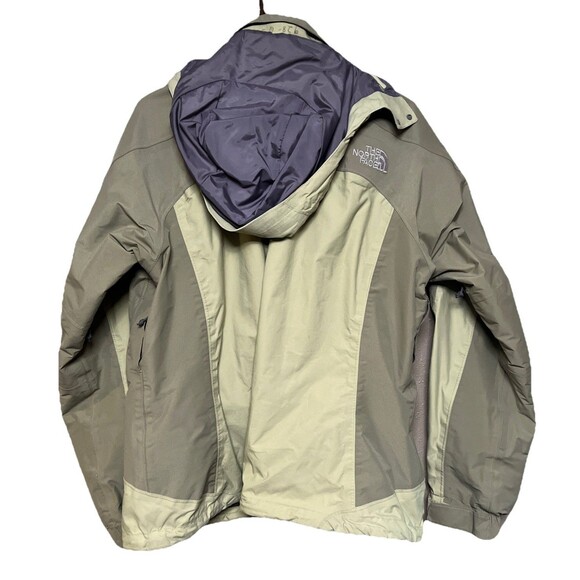 The NORTH FACE Hyvent Outer Shell Hooded Ski Jacket Green Olive Size Large - Picture 2 of 6